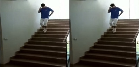 This Is How You’ll Slide Down The Stairs In The Fastest Way