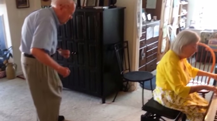 This Elderly Couple Are Young At Heart When They Dance And Play Piano