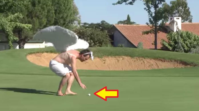 This Angel Was Trying To Help Some Golfers In Their Game
