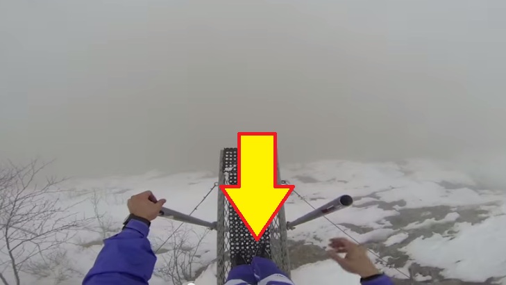 Watch How This Guy BASE Jumps Into The Foggy Unknown