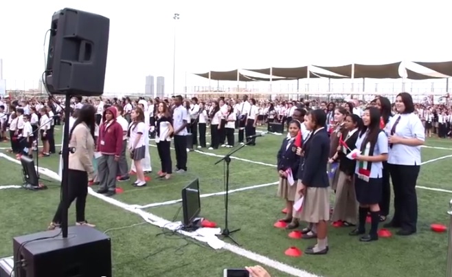 The Most Nationalities Singing A National Anthem Simultaneously