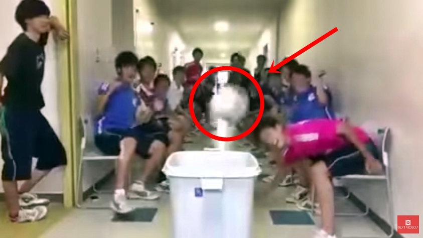 Amazing Trick Shot Of A Soccer Ball Made By Guys In The Hallway…So Cool…