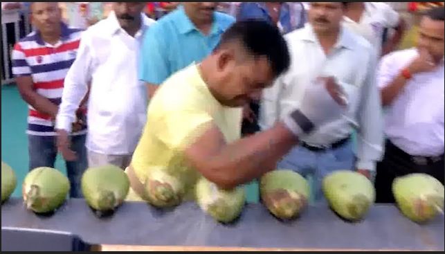 This Man Attempts To Break His Own Record Of Smashing Coconuts…With ...