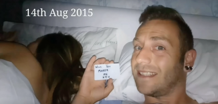 Man Hides Marriage Proposal Message To Girlfriend In Photos With Her – So Clever