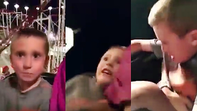 Dad Saves Kid Slipping Roller Coaster – Heart-Throbbing