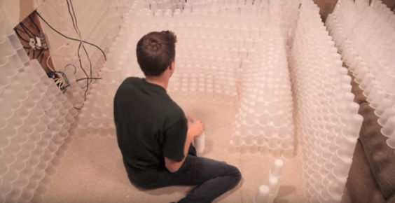 This Man Spent 18 Hours To Stack 10,000 Cups- Unbelievable